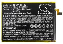 Cameron Sino Li-Polymer akku 3.7V/2500mAh, Archos AC55HE kompatibilis, FEKETE (CS-AVH551SL)