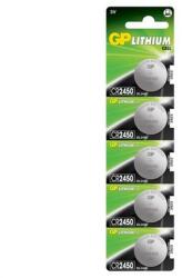 GP Batteries Gombelem CR2450 3V lítium 5db/csomag CR2450-7U5 (CR2450-7U5)