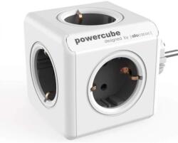 allocacoc PowerCube 5 aljzat Fali elosztó fehér-szürke (1100GY/DEORPC)