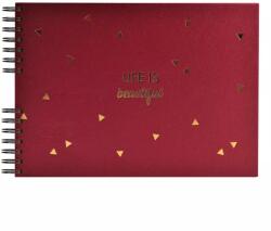 Exacompta Fotóalbum spirál 32x22 cm 25 lap Life piros (16453E)