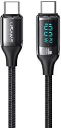 USAMS USB 2.0 Type C Összekötő Fekete 1.2m SJ546USB01 (SJ546USB01)