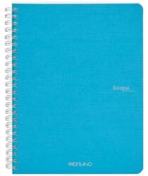 Fedrigoni Ecoqua A5 70 lapos sima spirálfüzet türkiz (19148011)