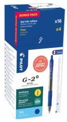 Pilot G-2 Zseléstoll 0.32 mm nyomógombos kék 20db (BL-G2-7-L-DOBOZ)
