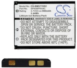 Cameron Sino Li-Ion akku (3.7V/660mAh, Panasonic N4FUYYYY0046 kompatibilis) (CS-BMS770RC)