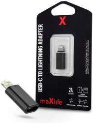 Haffner USB 2.0 Type C Lightning Töltő/adat Fekete 3cm TF-0128 (TF-0128)