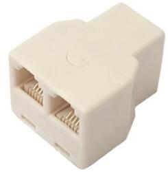 PremiumCord RJ-11 Elosztó Bézs 3cm TRJR2FF (TRJR2FF)
