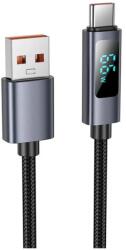 hoco. X112 adatkábel USB - Type-C, cipőfűző, FEKETE (X112_USB_C_B)