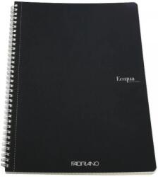 Fedrigoni Ecoqua A4 70 lapos vonalas spirálfüzet fekete (19290209)