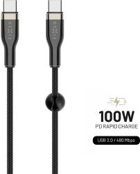 FIXED USB 2.0 Type C Összekötő Fekete 1.2m FIXDB-CC12-BK (FIXDB-CC12-BK)