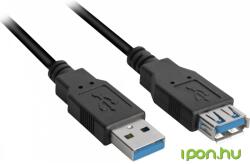 Sharkoon USB 3.0 Hosszabbító Fekete 1m 4044951015672 (4044951015672)