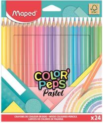 Maped Színes ceruza készlet háromszögletű Color Peps Pastel 24 szín IMA831880 (IMA831880)