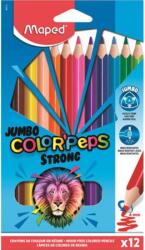 Maped Jumbo Color Peps Strong háromszögletű színes ceruza készlet 12 különböző szín