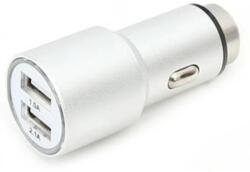 Platinet Autós töltő 2xUSB 2.1A ezüst (OUCC2MS)