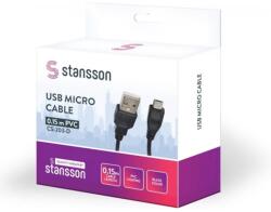 Stansson USB Micro USB Átalakító Fekete 15cm CS-203-D (CS-203-D)