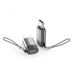 Awei USB 2.0 Type C Lightning Töltő/adat Szürke 3cm A12 (A12)