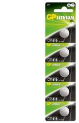 GP Batteries Gombelem CR1616 3V lítium 5db/csomag CR1616-7U5 (CR1616-7U5)