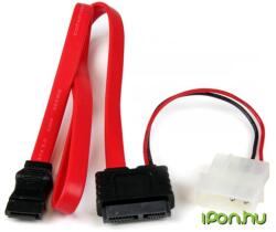 StarTech SATA Slim SATA + Molex Összekötő Piros 91cm SLSATAF36 (SLSATAF36)