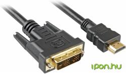 Sharkoon HDMI DVI-D Átalakító Fekete 5m 4044951009077 (4044951009077)