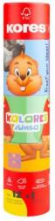 Kores KOLORES Twist & Turn Színes ceruza készlet háromszögletű jumbo 1 hegyezővel 12 különböző szín (93515)