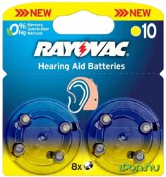 Rayovac 10 hallókészülék elem 8db (4610745418)