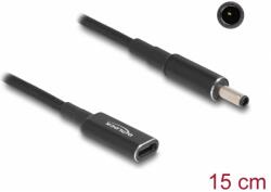 Delock Laptop töltőkábel adapterkábel USB Type-C anya - Dell 4.5 x 3.0 mm apa ott 15 cm (60036)