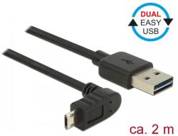 Delock USB Micro USB Átalakító Fekete 2m 83856 (83856)