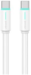 USAMS YU adatkábel Type-C - Type-C, 100cm, FEHÉR (SJ734USB02)