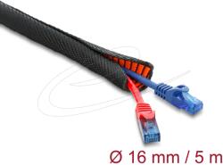 Delock Kábelvédő hüvely önzáró kétrétegű kopásjelzővel 5 m x 16 mm fekete DL19021 (DL19021)