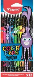 Maped Színes ceruza készlet háromszögletű Color Peps Monster 12 különböző szín