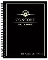 ConCorde Spirálfüzet A4 vonalas 70 lap fekete (8956-CON)