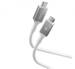 Spigen ESSENTIAL EB10020CC adatkábel Type-C - Type-C, 200cm, FEHÉR (ACA08775)