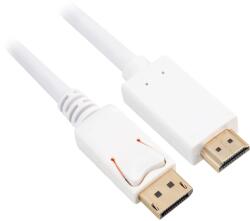 Sharkoon DisplayPort 1.2/1.2a HDMI 2.0 Átalakító Fehér 3m 4044951037728 (4044951037728)