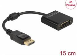 Delock DisplayPort 1.2/1.2a DVI-D Átalakító Fekete 15cm 61023 (61023)