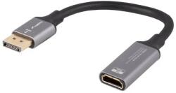 Lanberg DisplayPort 1.4 HDMI 2.1 Átalakító Fekete 20cm AD-DP-HD-04 (AD-DP-HD-04)