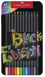 Faber-Castell Black Edition Színes ceruza készlet háromszögletű fémdobozban 12 szín (116413)