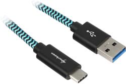 Sharkoon USB 3.1 USB 3.1 Type C Átalakító Fekete-Kék 1m 4044951027125 (4044951027125)