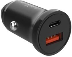 FIXED Autós töltő 1xUSB 1xUSB-C 20W fekete (FIXCC20N-CU-BK)