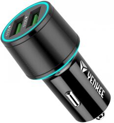 YENKEE YAC 2136 Duális Autós töltő QC3.0 fekete