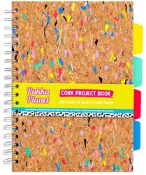 Pukka Pad Planet Cork Project Book Spirálfüzet B5 vonalas elválasztóval 200 lap parafa (9856-SPP)