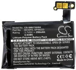Cameron Sino Samsung Gear CAMERON SINO Li-Polymer akku 3.7V/250mAh, Samsung B030FE kompatibilis, FEKETE (CS-SMV700SH)