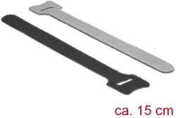 Delock Kábelkötegelő Fekete 15cm 18686 (18686)