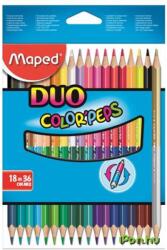 Maped Color Peps Duo színes ceruza készlet háromszögletű kétvégű 36 különböző szín (829601)
