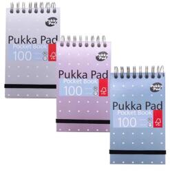 Pukka Pad Metallic Pocket Book Spirálfüzet A7 vonalas 50 lap vegyes színek PUP6254 (PUP6254)