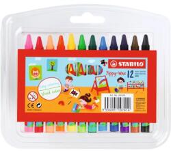 STABILO Yippy-Wax zsírkréta műanyag dobozban 12 szín (2812PL)