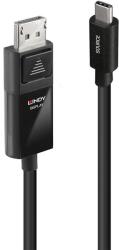 Lindy USB 3.1 Type C DisplayPort 1.4 Átalakító Fekete 2m 43342 (43342)