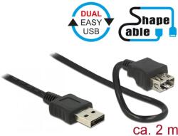 Delock USB Hosszabbító Fekete 2m 83665 (83665)