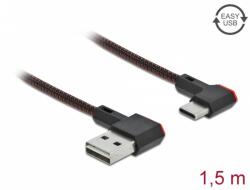Delock USB 2.0 Type C Átalakító Fekete 1.5m 85282 (85282)