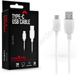 MAXLINE USB 2.0 Type C Átalakító Fehér 3m TF-0019 (TF-0019)