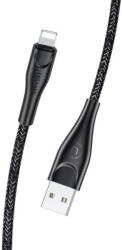 USAMS USB Lightning Töltő/adatkábel Fekete 2m SJ394USB01 (SJ394USB01)