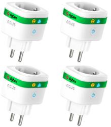 NOUS set 4 prize inteligenta wifi nous a7z, 16a - zigbee 3.0, monitorizare consum, compatibila alexa google (95-A7Z-4pc)